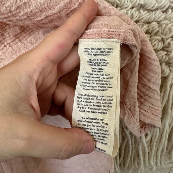 Faherty Dream Cotton Gauze Desmond Blouse - Picture 4 of 7